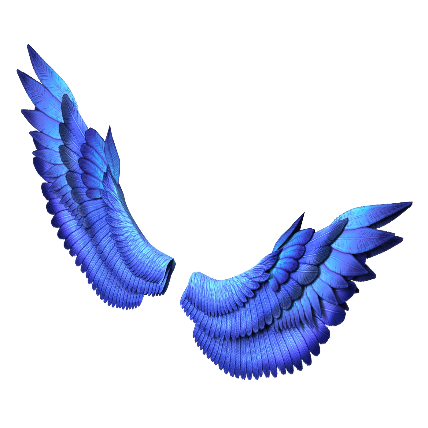 Fantasy Blue Wings by creativejungle007 3DOcean